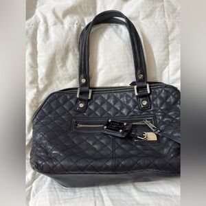 L.A.M.B. Black Quilted Leather Handbag